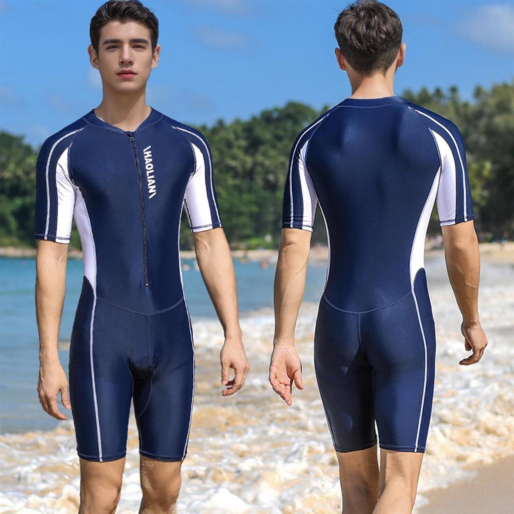 Nouveau Maillot de Bain Homme Une Pièce à Séchage Rapide avec Protection Solaire pour Plongée et Surf