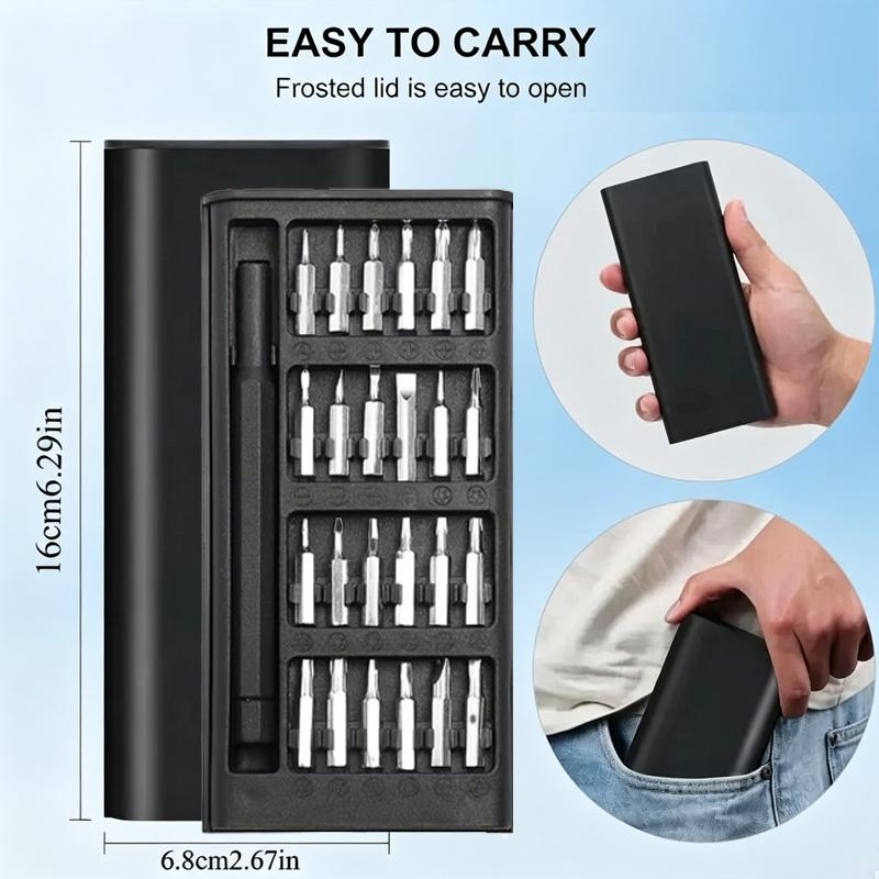 25 In 1 Screwdriver Set Mini Pocket Screwdriver Set Small Repair Set Hexagonal Flat Head Magnetic Screwdriver Head For Phone PC