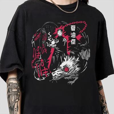 Geto Suguru Anime Jujutsu Kaisen T-shirt Homme Femme Été Harajuku Vintage Manches Courtes Ample Grand Décontracté Confortable Y2k Haut