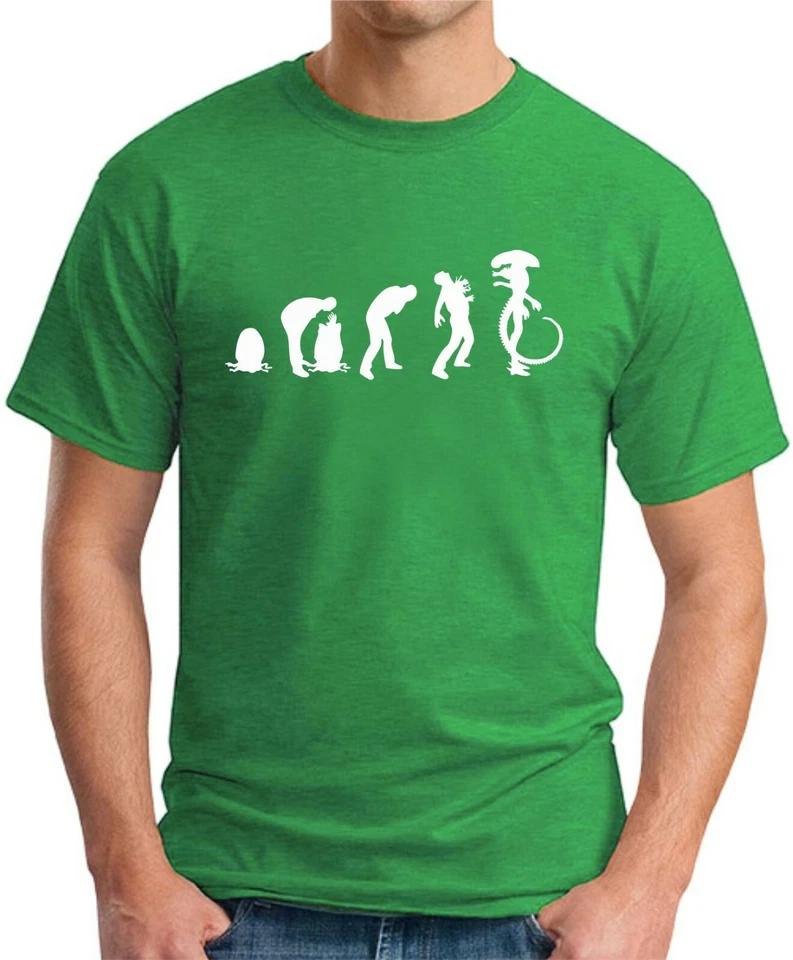 ALIEN EVOLUTION T-SHIRT   Funny Slogan Novelty Mens Geeky Aliens Nerdy Gift 3 L