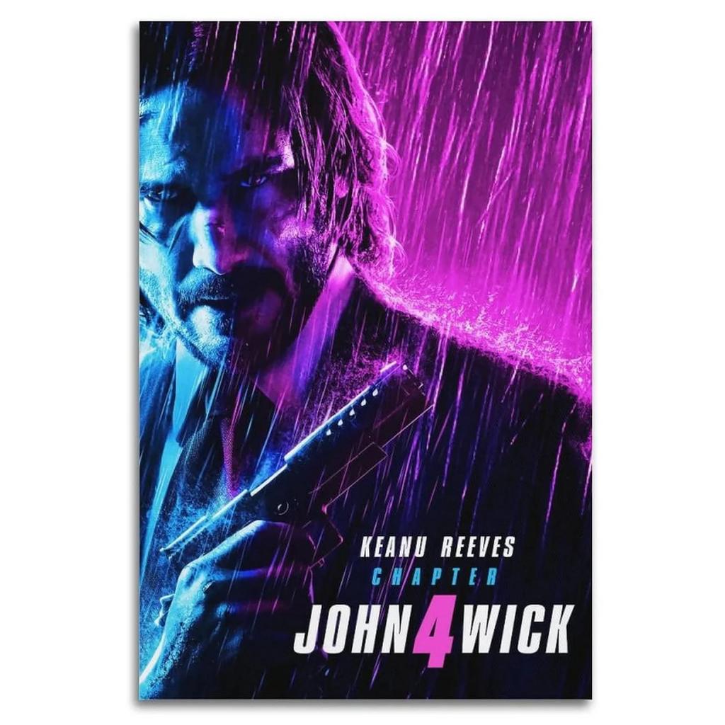 John Wick Movie Series Metal Tin Sign Retro Keanu Reeves Iron Painting Wall Art Vintage Action Film Poster Decorative Plaque f