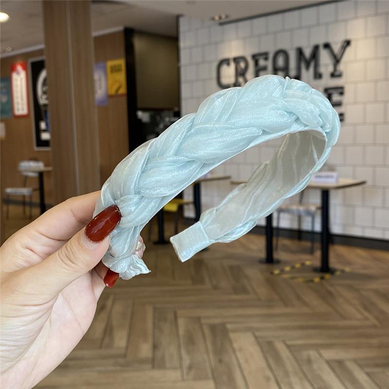 

Sweet Style Korean Dongdaemun Organza Twisted Headband Girls High Crown Hairpin Wholesale зелений