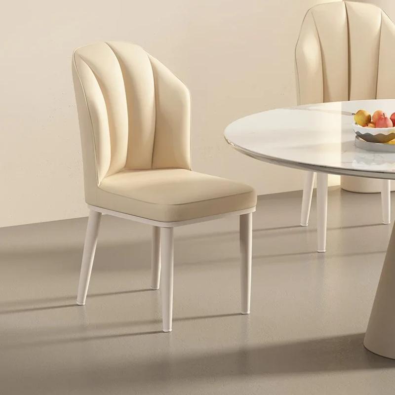 Nordic Cream Dining Chair – Minimalist Designer Lounge Chair, Modern Living Room & Dining Room Furniture