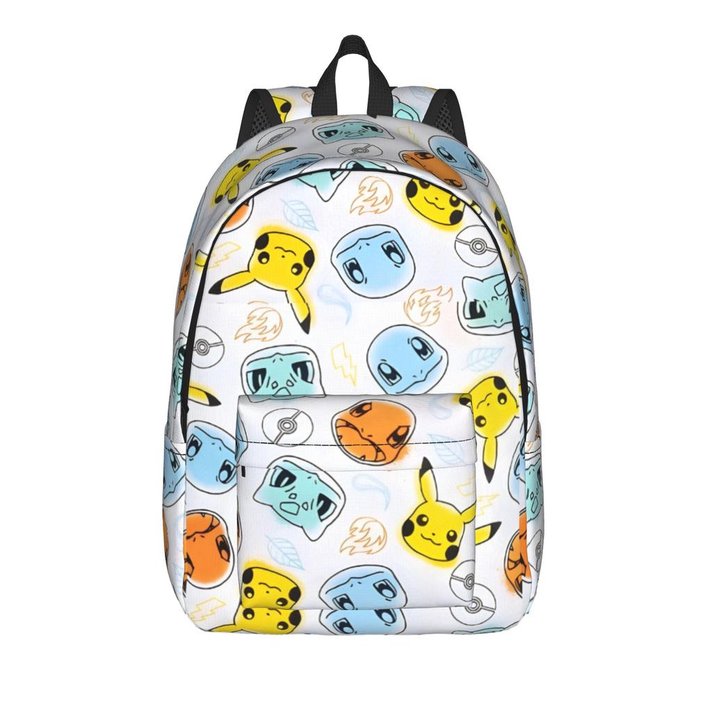 Cute Monsters Cartoon Backpack for Men Women Fashion High School Business Daypack Pokemoned Laptop Computer Shoulder Bag
