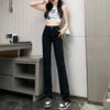 Commuter Versatile Straight Jeans Women's New Summer American Spice Girls High Waist Straight Slim-fit Floor Pants