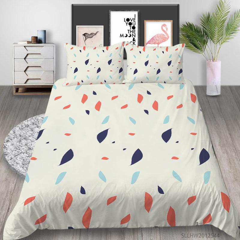 Lenjerie de pat grafică 3D Model colorat Husă de pilota și fată de pernă 2 sau 3 bucăți de țesătură din microfibră cu fermoar Lavabil Super moale Decorare pentru casă