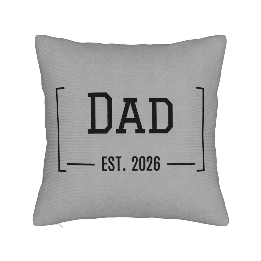 Father Day Dad Est Papa Pillow Cover Funny Pillow Case For Chair Sofa Home Decor Square Pillowcases Gift