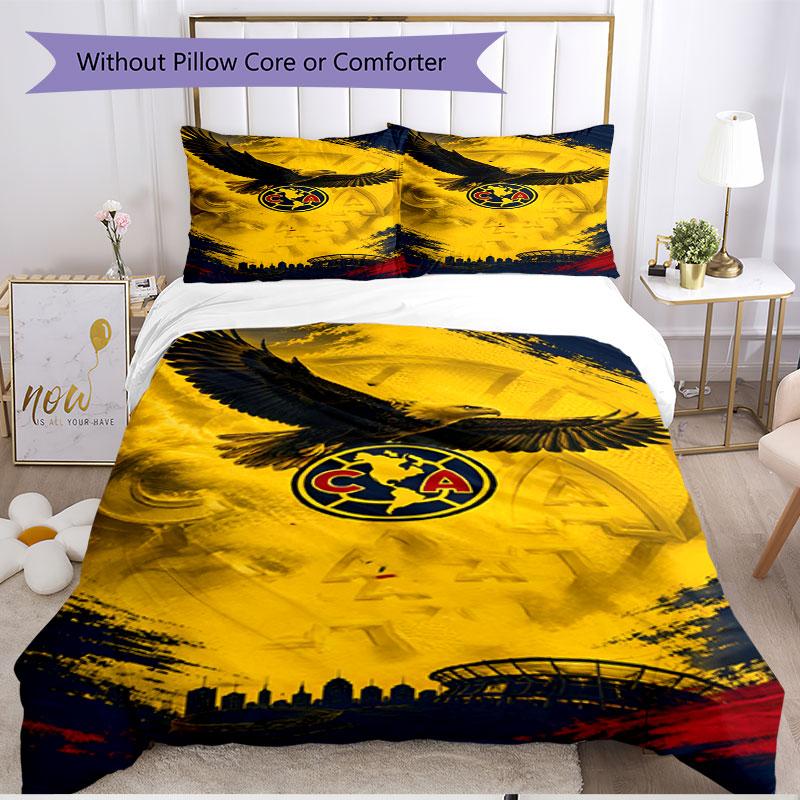 3pcs Duvet Cover Set (1*Duvet Cover + 2*Pillowcase, Without Core), Club America Print Soft All‑Season Bedding Set, Home Bedroom Decor Gift