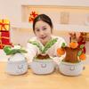 Office Cute Cartoon Green Plant Potted Plush Doll Car Meaning Holiday Gift Doll
