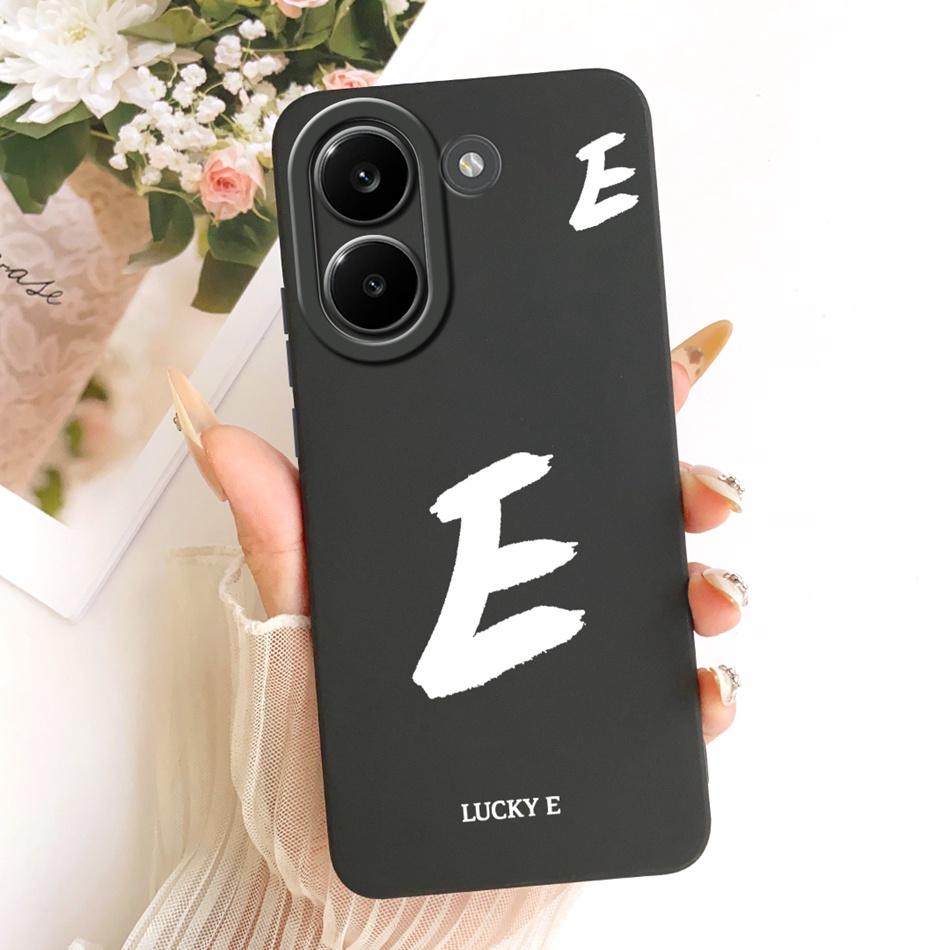For Xiaomi Poco X8 Pro / X8 Pro Max Lucky Initial Letter Phone Case For Poco X8Pro X 8 Pro Max 5G Soft Silicone Cases Bumpers