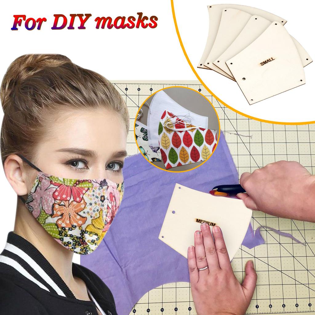 Different sizes Wooden reusable mask templates pattern for DIY masks tool buy from 2 on Joom