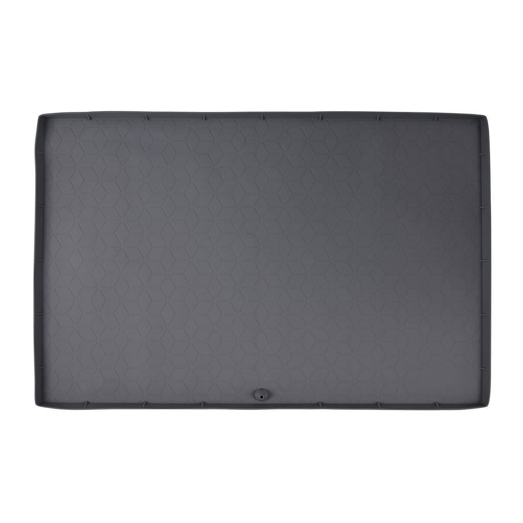 Under Sink Mat for Kitchen Waterproof 34 * 22Inch Silicone Under Sink Drip Tray with Drain Hole