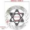 220mm U/min Motorrad Aluminiumlegierung Schwimmende Bremsscheibe 3/4 Loch 70/55mm Universell Vorne Hinten Rotor für Yamaha Roller Niu