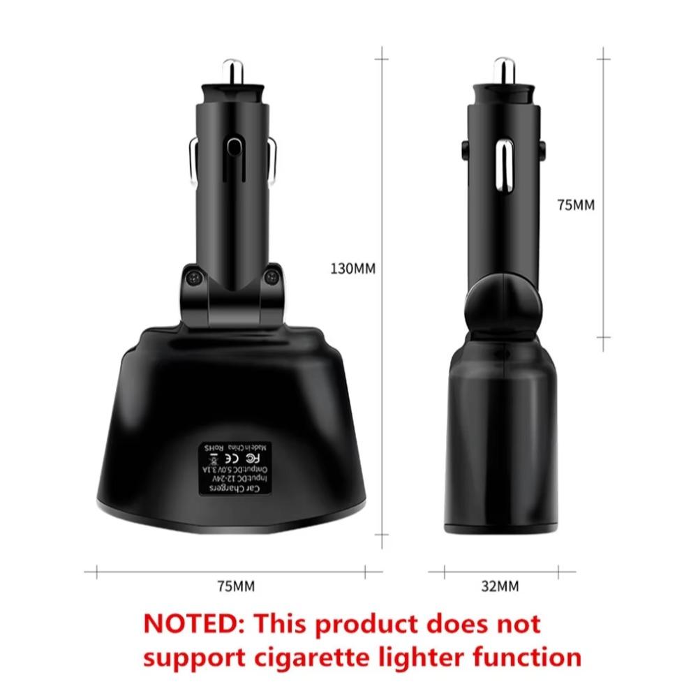 Ładowarka samochodowa USB, adapter zapalniczki samochodowej 1-2 z dwoma portami USB 3.1A, wyświetlacz napięcia LED, zabezpieczenie bezpieczeństwa, 12 V/24 V