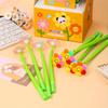 Back To School Season 48pcs 0.5mm Soft Glue Colored Flowers Shaking Neutral Pen Korean Version Fresh Gift Pen Cute Styling Pen Black Pen