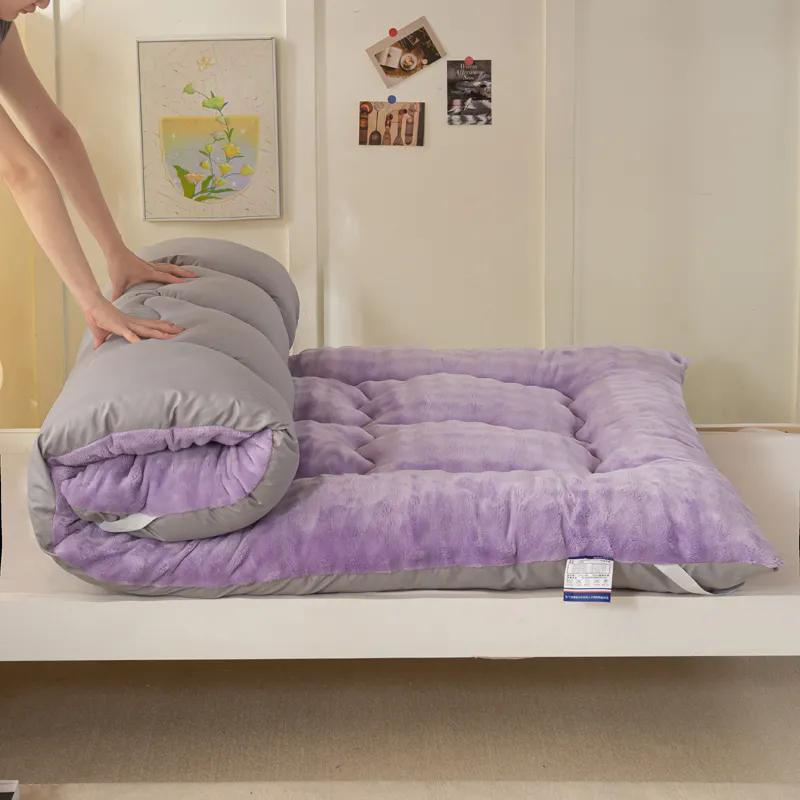 WTEMPO Winter Thickened Plush Bedroom Bed Sheet Tatami Plush Pads Foldable High Quality Soft Mattress School Dormitory Mattress