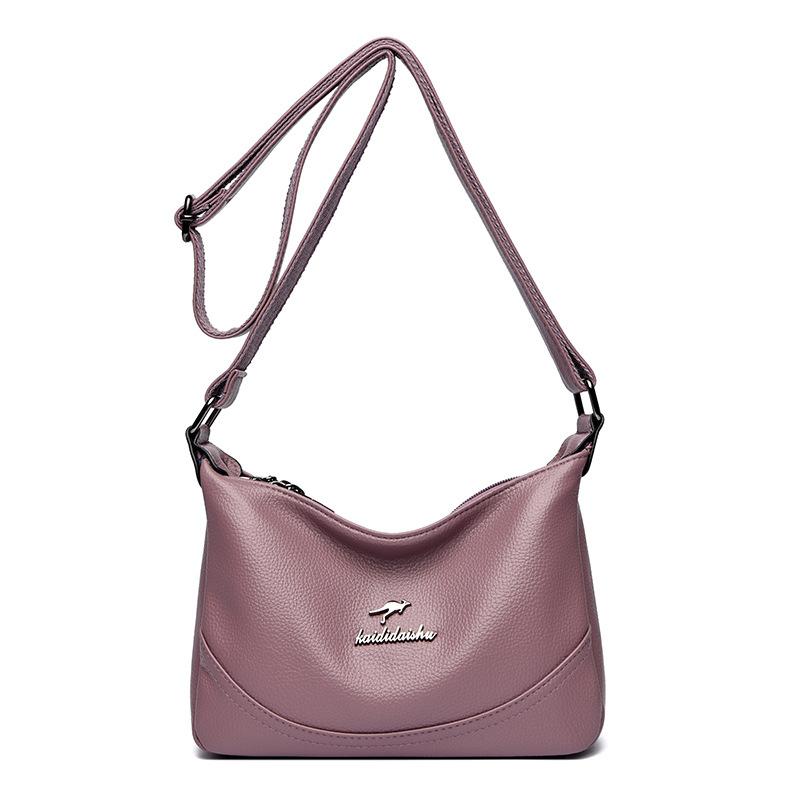 Women's bag new urban simple messenger bag soft leather simple shoulder medium and old handbag