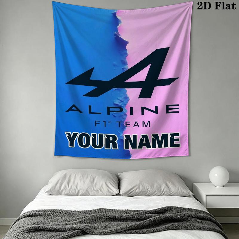 Custom Name Alpine Wall Tapestry Aesthetic Wall Hanging Printed Fabric Blanket Decorative Tapestries for Bedroom Living Room Home Decor