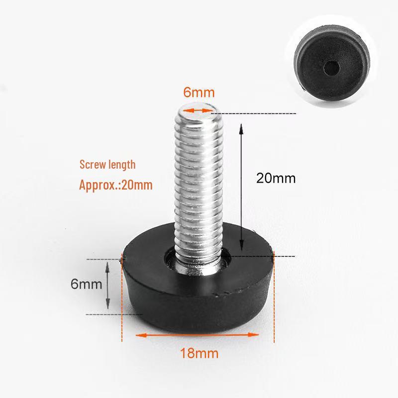 Adjustable Furniture Heightening Foot Pad (M6/M8/M10) – Screw Base for Shelves