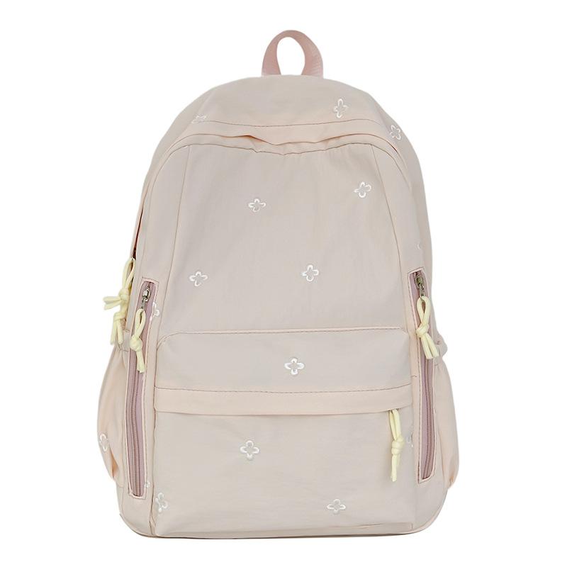 Schoolbag Korean Ins Mori Sweet Backpack High Value College Style Embroidery Flower Middle School Student Schoolbag Women's Backpack