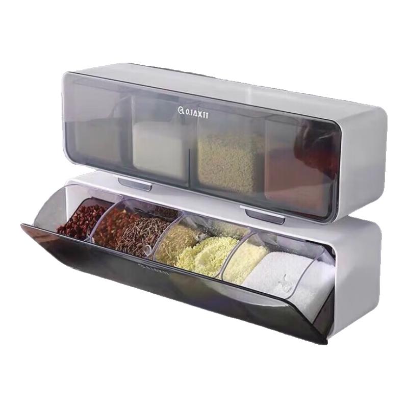

Chahua 4-Compartment Wall-Mounted Seasoning Box Set