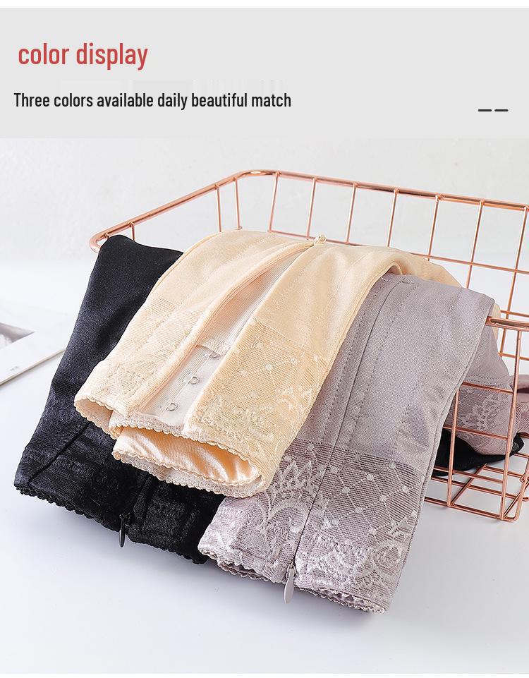 High-Waist Tummy Control Body Shaping Pants with Zipper - Postpartum Slimming and Hip-Lifting Waist Cincher for Plus Size Women, Anti-Roll Edge