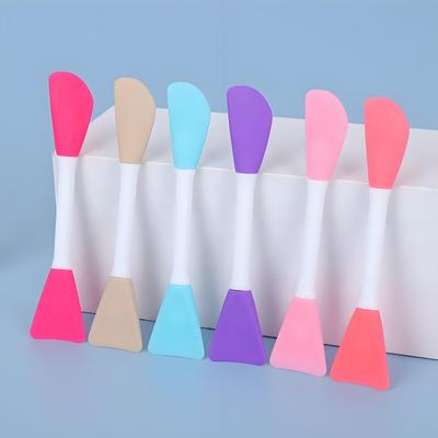 Silicone Face Mask Brush Dual-Ended Mask Spatula Soft Mud Mask Applicator for Creams Clay Masks DIY Skincare Tools for Sensitive Skin