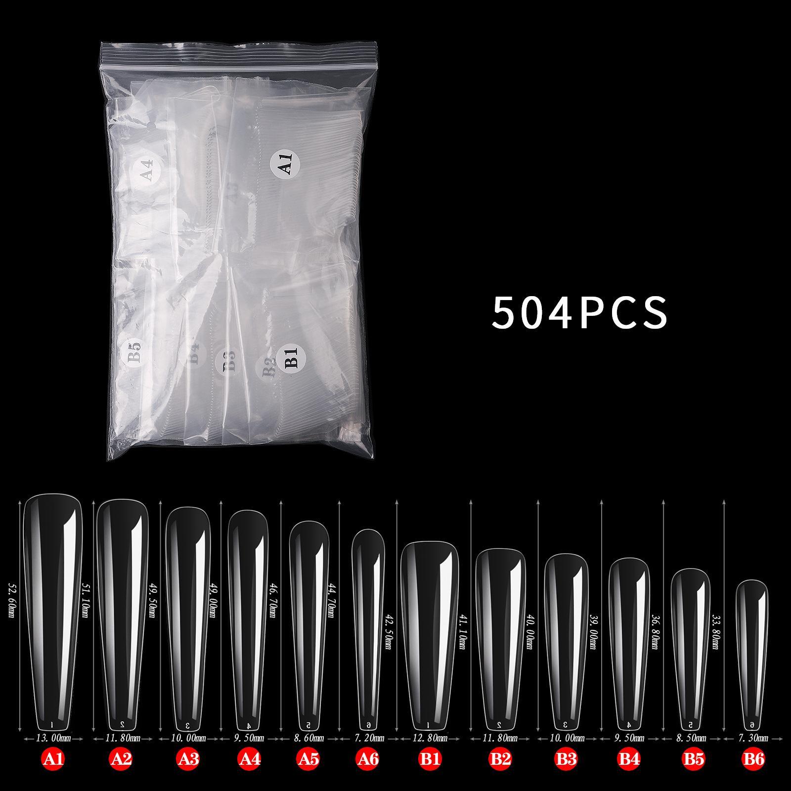 

Новый тип дизайна ногтей 4Xl балетный мешок для ногтей длинный балетный гвоздь гробик для ногтей прозрачный, натуральный накладной ноготь