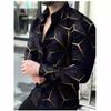 Men's 3D Print Long Sleeve Casual Shirt, Plus Size, Trendy European & American Style