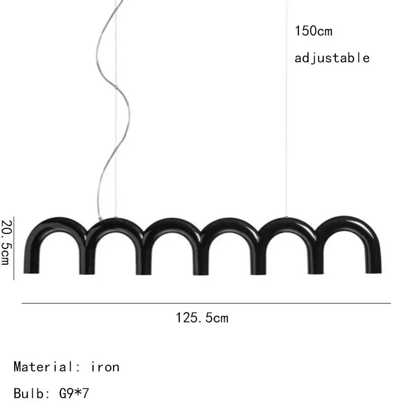 

Светодиодная люстра Nordic для кухни, спальни, гостиной, U-образного дисплея, бара, длинного светильника, декора ресторана Neutral light