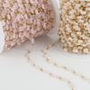 1Meter KC Gold Cuboid Cube Beads Chains Bohemian Necklace Chain for Choker Bracelets Handmade Jewelry Making DIY Accessories