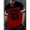 Fashionable Men's T-shirt 3D Geometric Print Black Size 23 Short Sleeved T-shirt