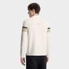 FILA Heritage Classic Striped Fashion Simple Casual Comfortable Versatile Long Sleeve Polo Shirt Men tops Cloud-Mushroom-White F11M618220FWT