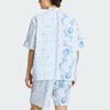 adidas Originals Printed Bubble Gauze Relaxed Fit Zip Short Sleeve Shirt Men Shirts KX1225