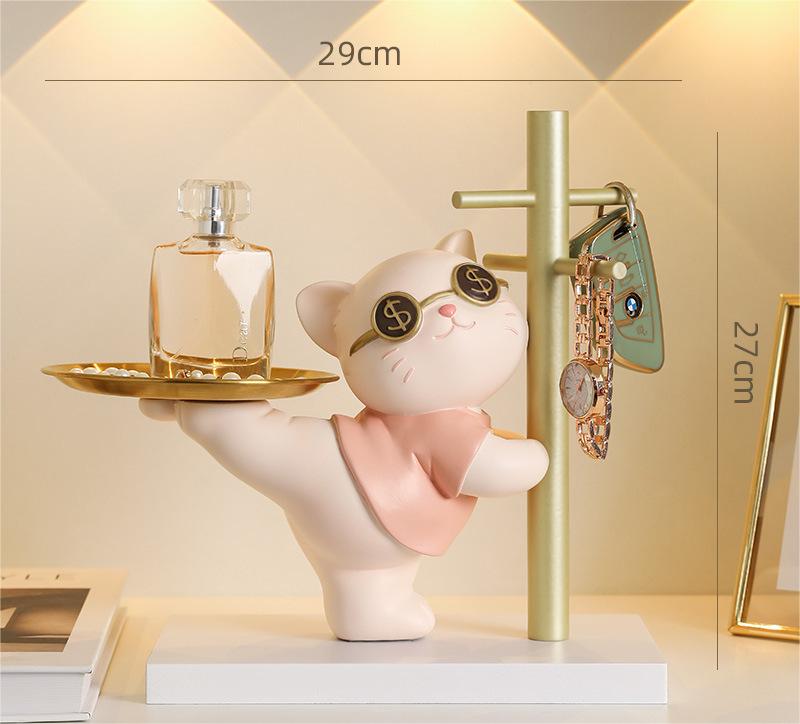 Lucky Cat Decoration  Key Jewelry Storage  Lucky Rabbit  Tray Storage Rack  Home Decoration Accessories  Gift