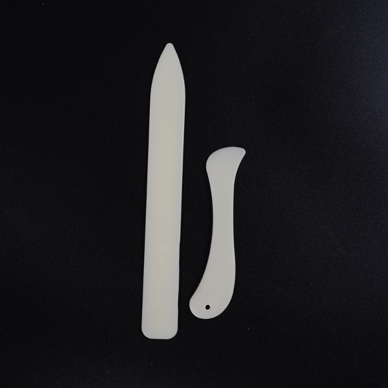 2Pcs Leather Working Tool Bone Folder For Leather Craft Scoring Folding Creasing Edges Paper Plastic Handmade Sewing Tools Part