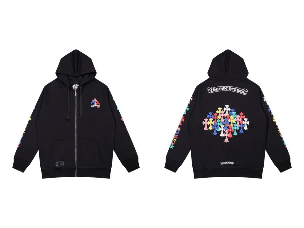 Vyšívaná mikina s křížem a podkovou pro muže a ženy - Podzimní oblečení