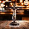 2D Flat Christian Jesus Cross Tabletop Decor,Religious Acrylic Ornament for Church Home Office,Creates Tranquil Atmosphere for Meditation  Prayer Room