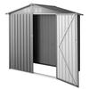 1860 X 1210 X 1841 Mm Metal Garden Shed, Outdoor Storage Shed with Lockable Doors & 4 Louver Vents, Peak Roof Metal Sheds Outdoors Storage, Storaged