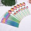 24Pcs Rainbow Cutlery Set 304 Stainless Steel Flatware Silverware Set Knife/Fork/Spoon/Teaspoon Tableware Set for Home