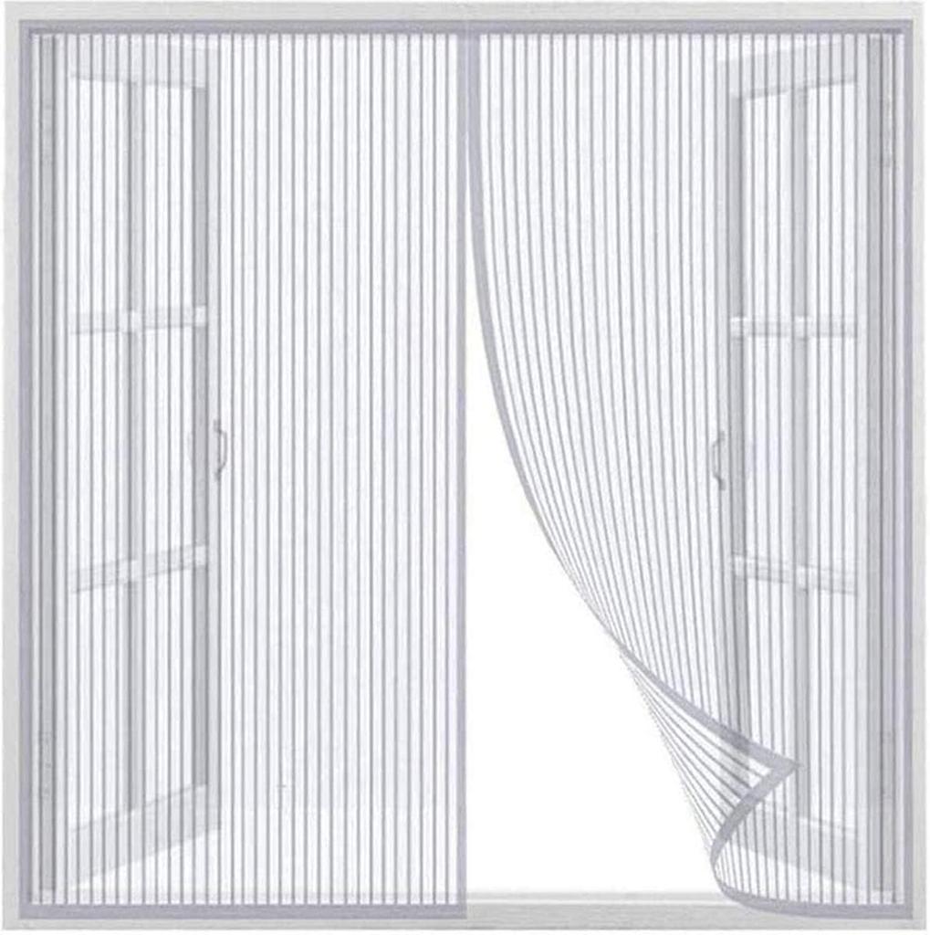 120x150cm Closure Mesh Screen Magnets Curtain Striped Magnetic Mosquito Proof Screen Window Magnetic Suction Curtain