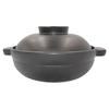 Kamoshika Douguten Ware Pot, Regular Size, Serves 2-3, Heat Resistant, Can be Used on Direct Heat, Gas, Oven, and Microwave, Made in Japan, Black, OR-