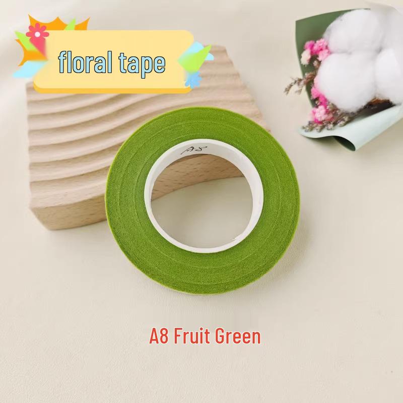 

Зеленая флористическая лента для самодельных цветочных композиций – бумажная клейкая лента для стеблей