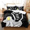 Oyasumi Punpun Fan Merch Duvet Cover + 2 Pillowcases, Exquisite Comic Art Print Bedding Set Comfortable Textile for Manga Lovers