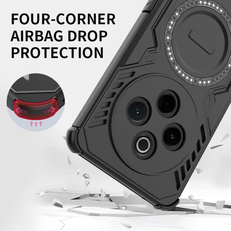 KEYSION Hollow Heat Dissipation Case for IQOO Z10 5G Silicone+PC Magnetic Cooling Shockproof Phone Back Cover for VIVO IQOO Z10