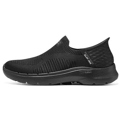 Go Walk 6 Slip-Ins Flash Technology Fabric Comfortable Sports Low-Top Lifestyle Casual Shoes Men Sneakers Black 894235-BBK