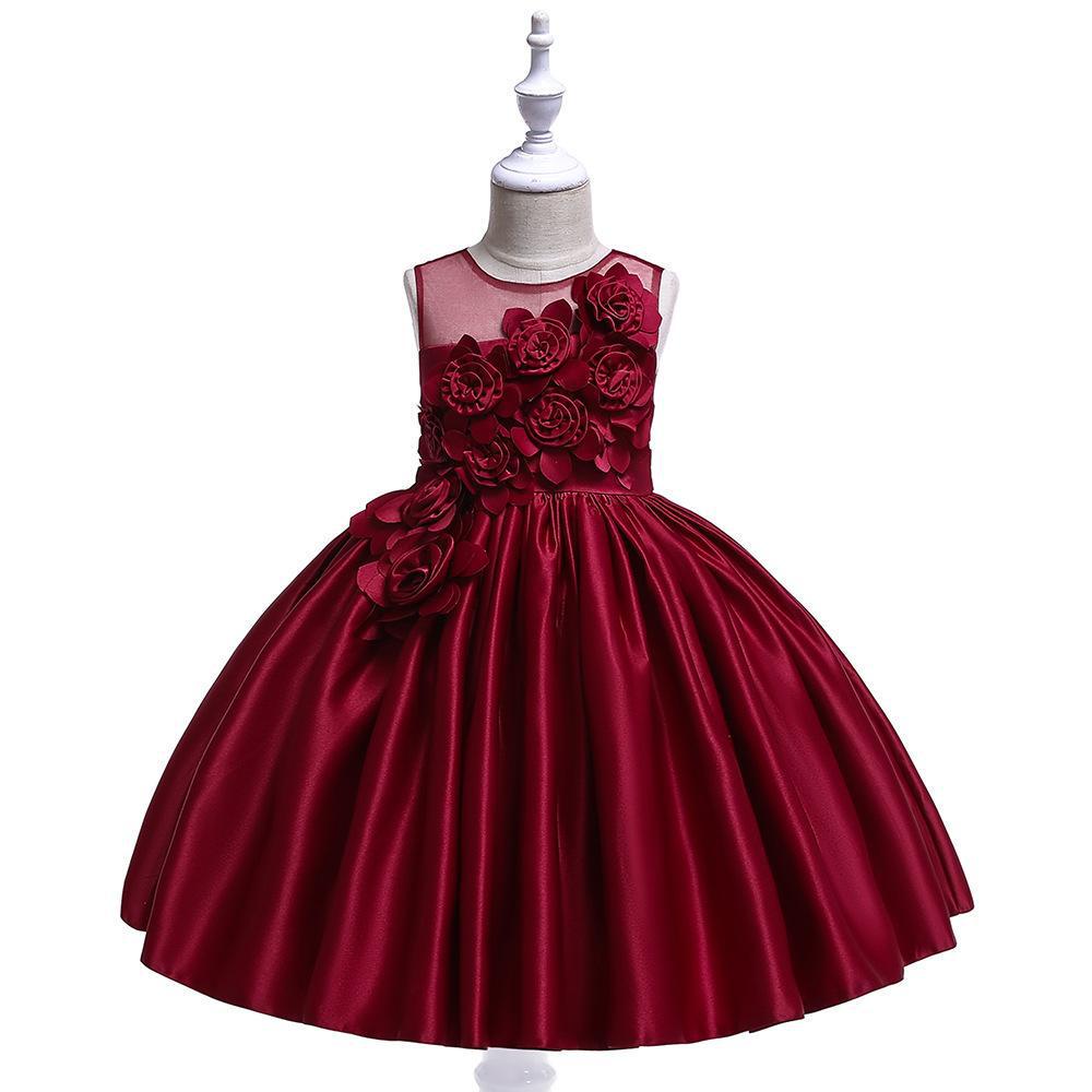 Girls' Flower Princess Performance Dress