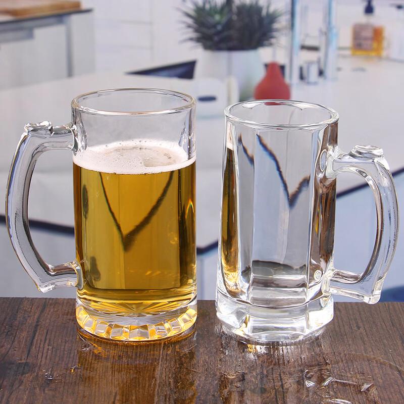 Classic Glass Beer Mug with Handle