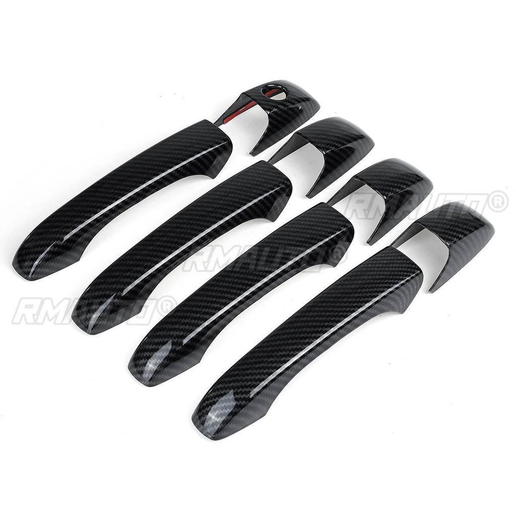 8PCS Set Door Handle Cover Carbon Printed With Keyhole for Chrysler/Jeep 2005-2010 Car Styling Accessories