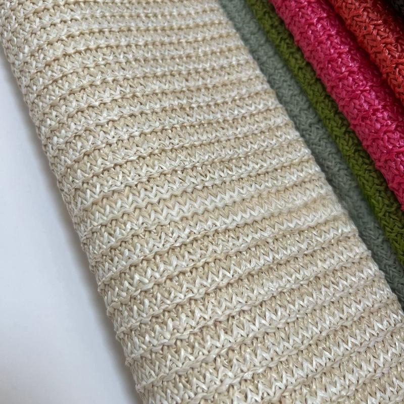 1 Yard PP Raffia Woven Fabric Breathable Eco-Friendly PP Straw Hand Knit Material Handmade DIY Beach Straw Hand Bag Material